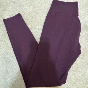 Aerie Chill Play Move Burgundy Leggings